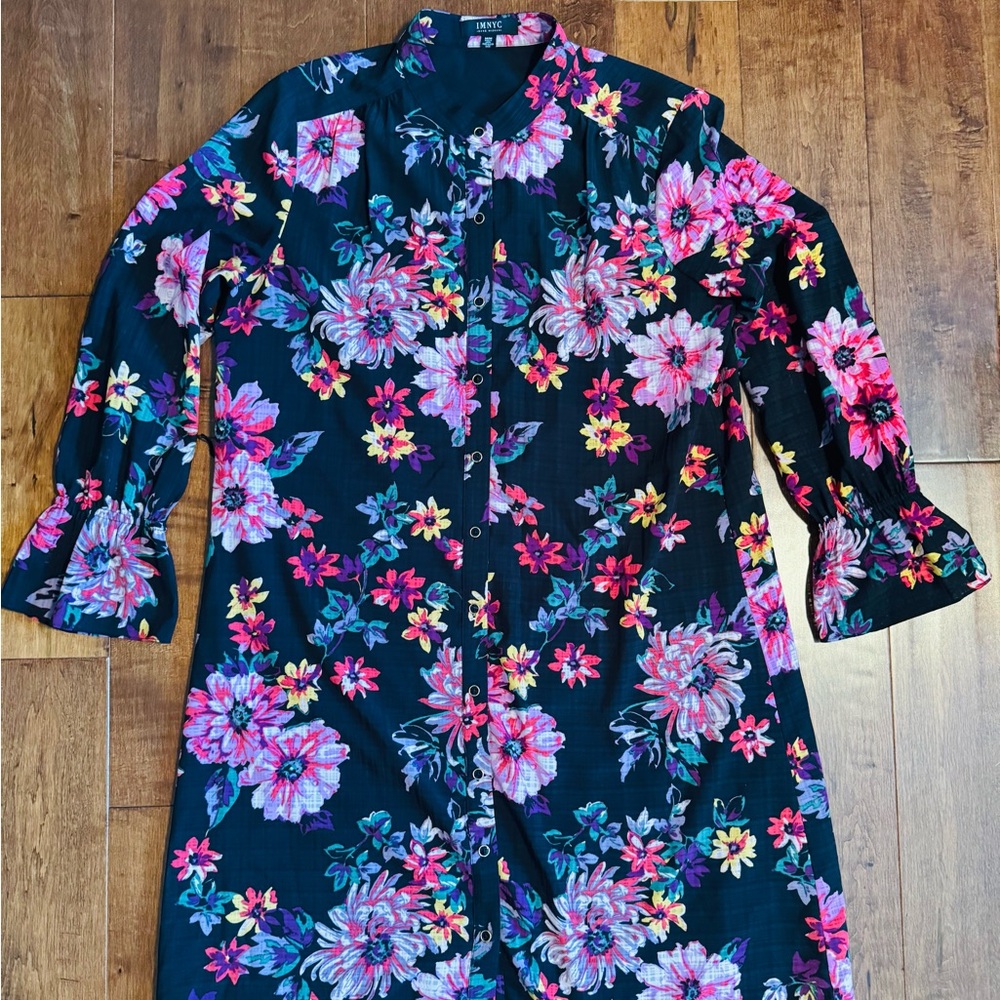 Floral Black & Pink Dress